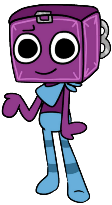 purple box character - Boxten