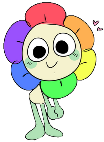 rainbow flower character - Dandy